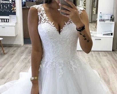 suknia ślubna wiązana 32, 34, 36, 38, 40, 42, 44, 46, 48, 50, 52, 54