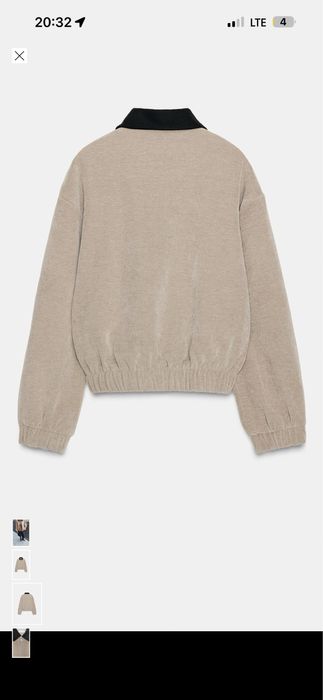 Утеплена куртка zara розмір с вельвет з контрастним коміром