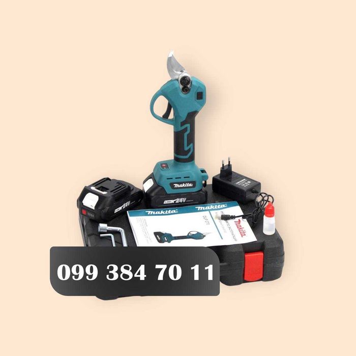 Акумуляторний секатор Makita DUP270 (24V 5AH) АКБ Сучкоріз Макіта 30мм