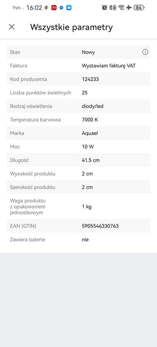 Aquael LEDDY TUBE 10W SUNNY DAY&NIGHT 2.0 - świetlówka LED