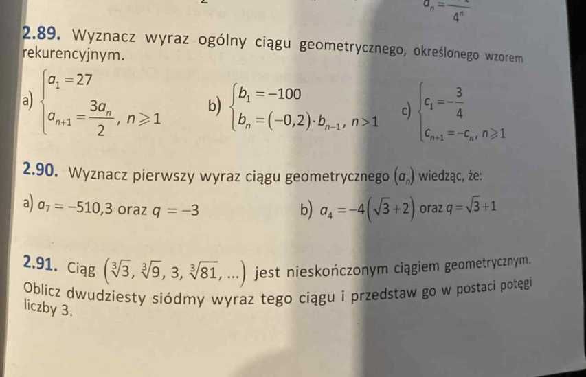 matematyczna kartka z ksiazki