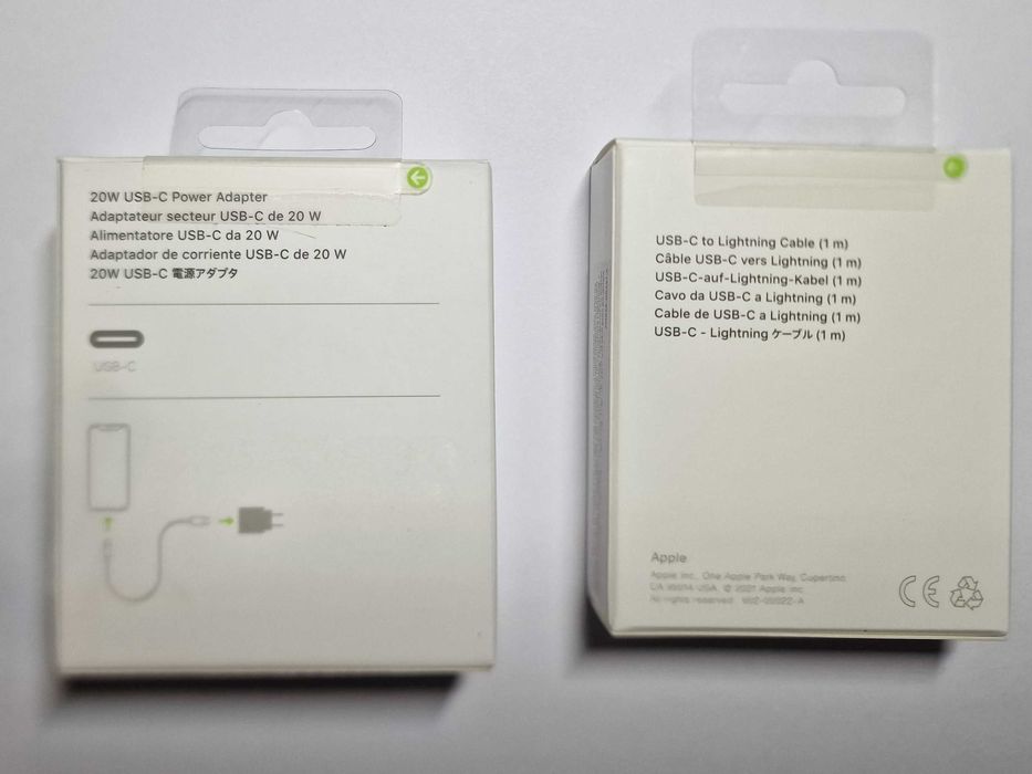 ZESTAW APPLE Ładowarka 20W + Kabel USB-C/Lightnin ORYGINAŁ