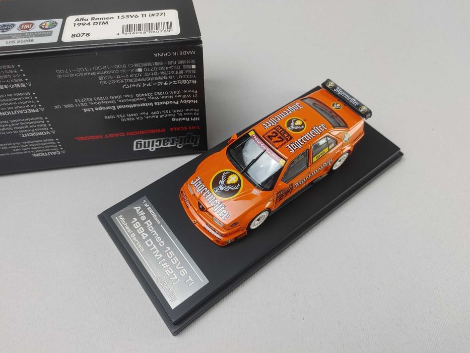 1:43 Alfa Romeo 155V6 TI #27 `94 DTM M Bartels / Jagermeister HPi 8078