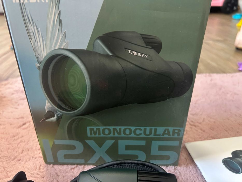 Gosky Monokular 12x55 HD Wodoszczelny BAK4 Z Uchwyt Na Smartfon Polowanie
