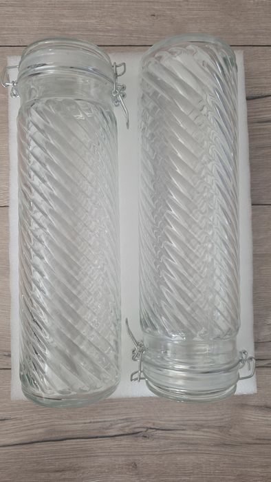 SOUJOY 2 szklane sloiki z hermetyczną pokrywką,1,7l