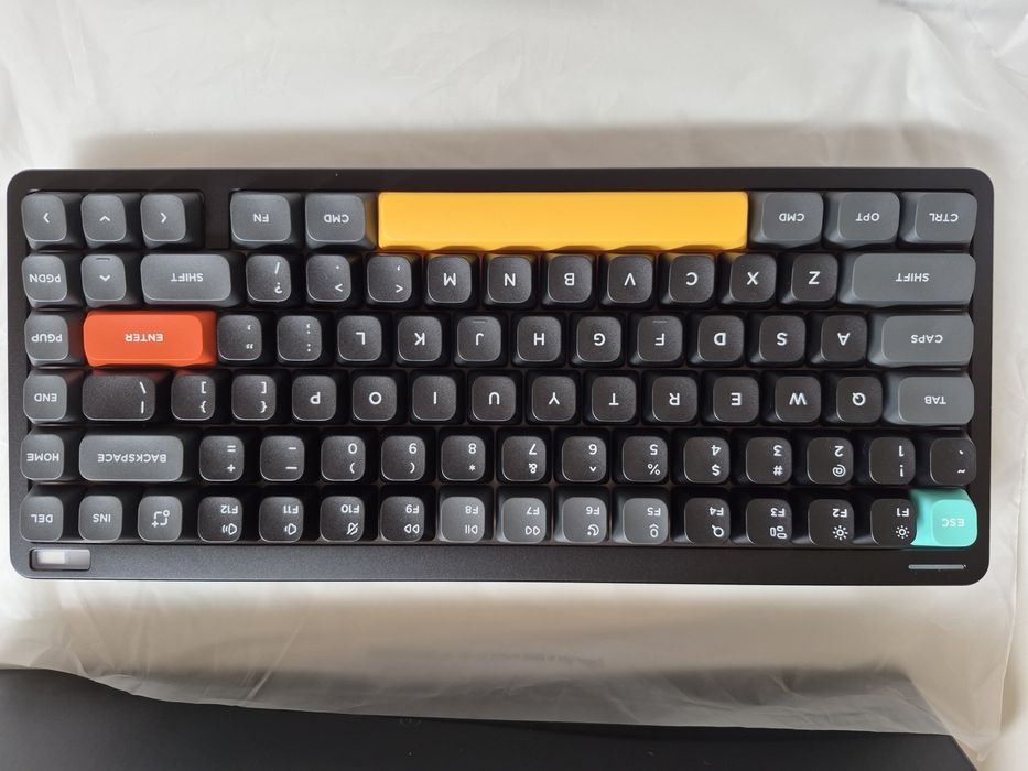 nuphy Air75 v2 QMK/Via teclado mecânico, 75% teclado sem fios de baixo perfil, Bluetooth 5.1, 2,4 GHz e conexão com cabo