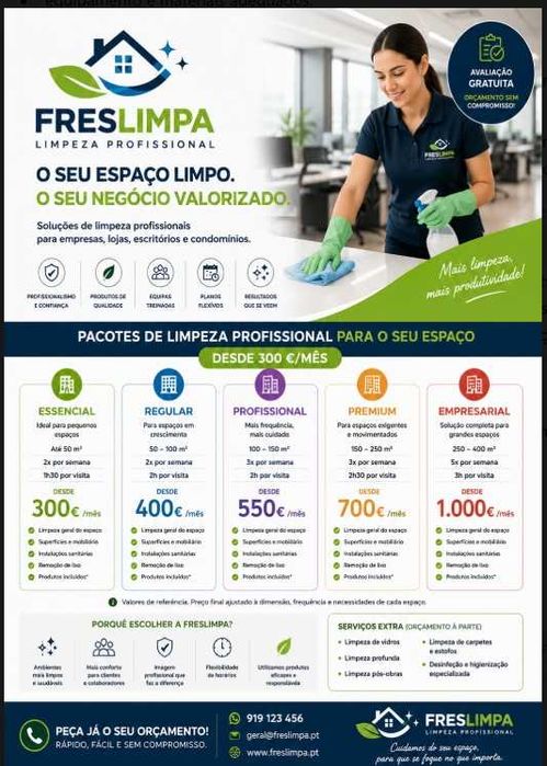 Serviços de Limpeza especializados.
