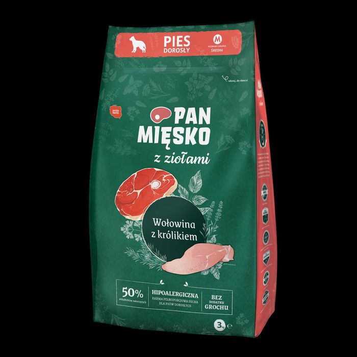 Karma dla psa EUPHORIA Fresh z wieprzowiną i wołowiną 12 kg