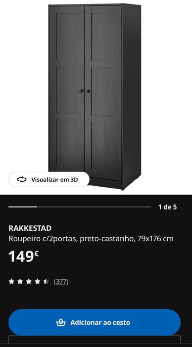 Roupeiro com 2 portas