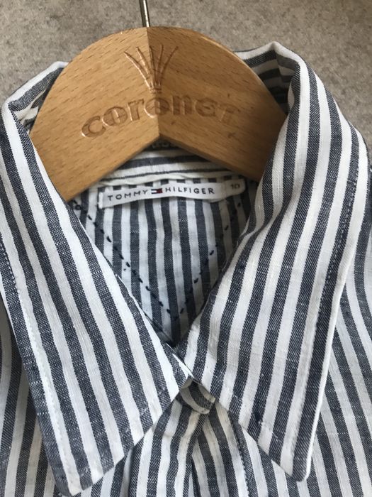 Lniana damska koszula 36 w paski Tommy Hilfiger