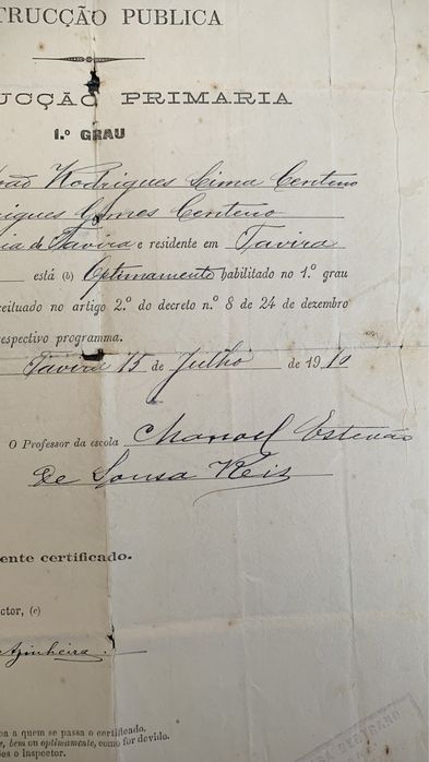 Carta de instrução pública de 1910