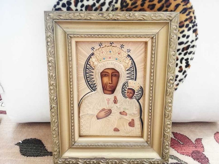 Piękna i oryginalna ikona Matki Boskiej Częstochowskiej