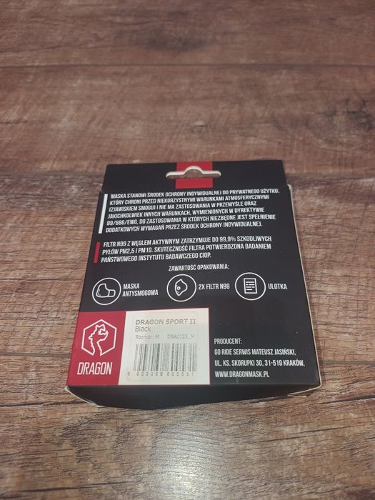 Maska antysmogowa z dodatkowymi filtrami