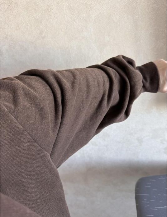 Коричневий спортивний костюм Zara оверсайз / Варене зіп-худі та штани