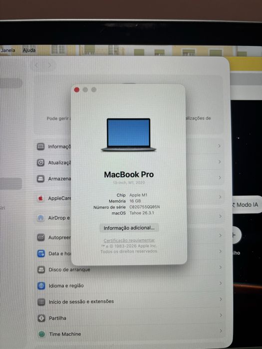 MacBook Pro M1 13” 2020 | 16GB RAM | 256GB SSD | Garantia