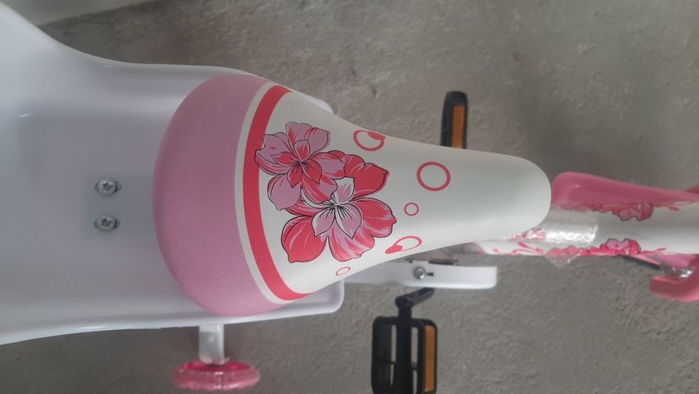 Rower 12 cali dla dziewczynki kółka koszyk fotelik prowadnik gratis !