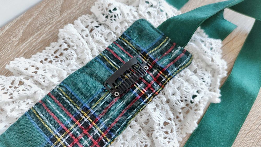 Хеддрес лоліта білий зелений чепець аксесуар для волосся аніме косплей