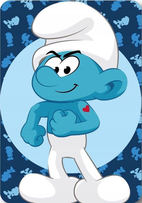 Koc 100x140 Polarowy Smerfy Smurf Smurfs Dziecięcy Kocyk