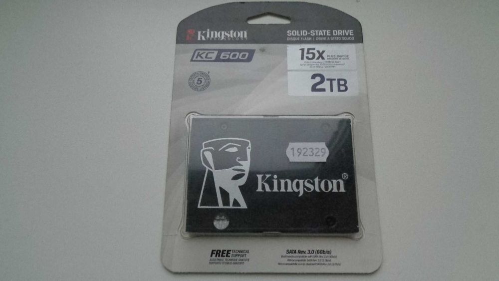 SSD диск Kingston KC600 2TB 2.5" SATAIII 3D NAND TLC (SKC600/2048G) .