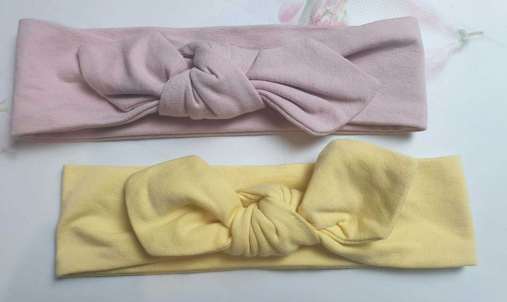Opaski dla dziewczynki handmade pin up bawełna komplet NOWE 3-5 lat