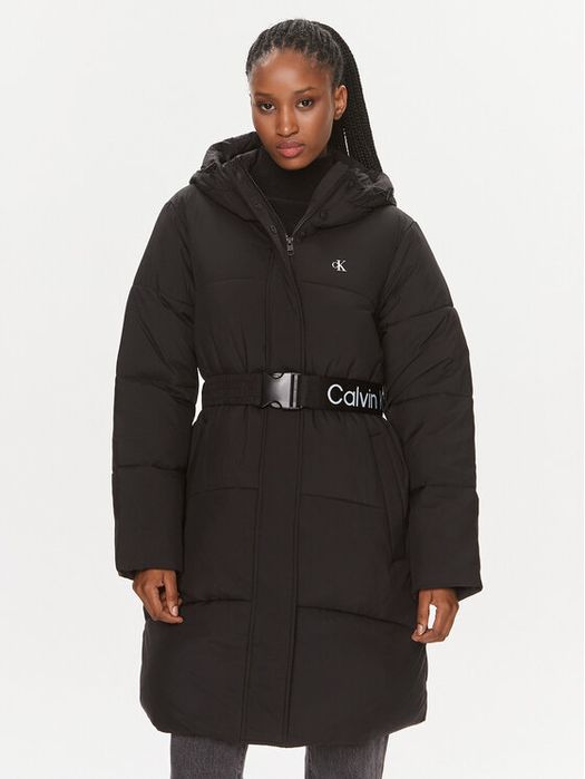 Płaszcz puchowy z paskiem Calvin Klein jeans S