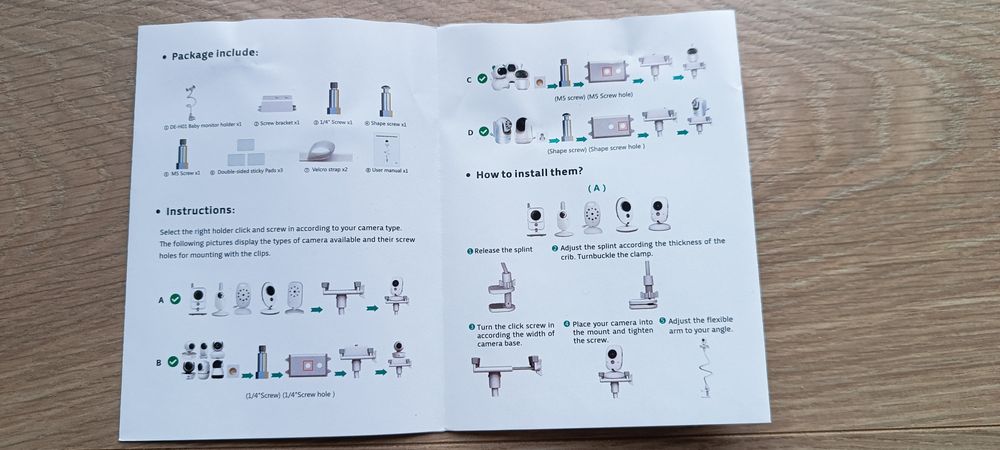 Suporte câmara bebê