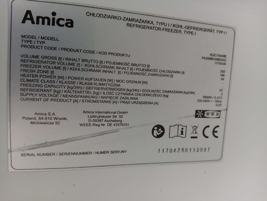lodówko - zamrażarka / 504