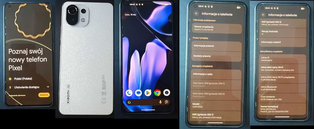 Xiaomi Mi 11 Lite 5G NE 8/256GB PixelOS Android 16 Lekki i Szybki!