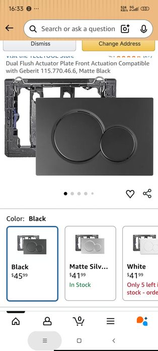 Conjunto de descarga duplo para autoclismo de parede