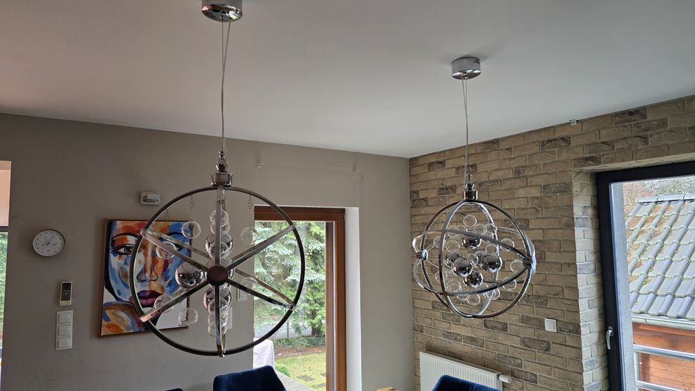 Lampy KARE Pendant Lamp Universum LED srebrna  2 szt
