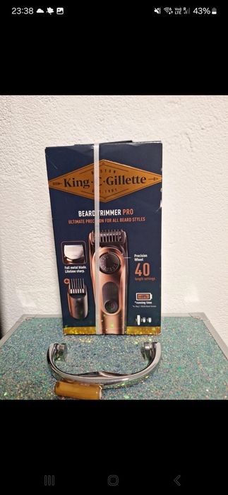 King c gillette beard trimmer zestaw dla mężczyzn do brody maszynka