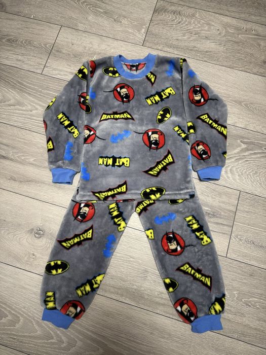 Махровая детская пижама теплая