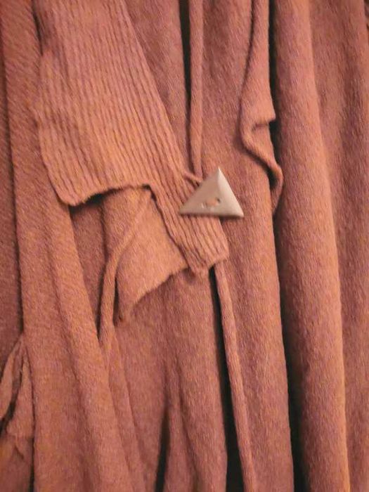 Zuza Bart asymetryczny kardigan burgund bordo 80% wełna