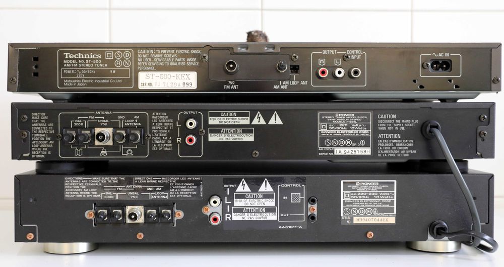 Technics e Pioneer Tuner digital quartz