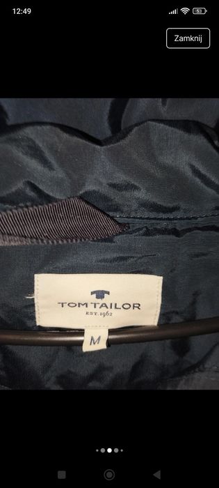 Nowa zimowa dłuższa kurtka płaszcz z kapturem Tom Tailor  M 38