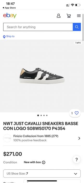 Кеди шкіряні Just Cavalli