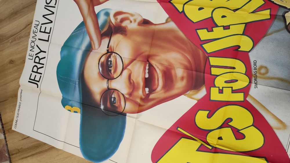 Jerry Lewis Poster Cinema Antigo T'ES FOU JERRY