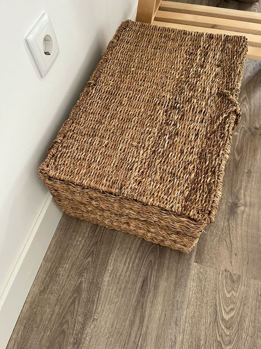 Cesto seagrass com tampa zara home novos