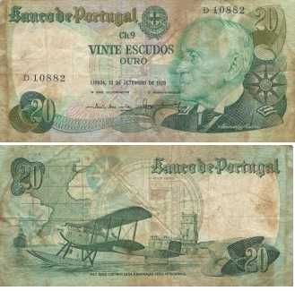 Portugal - - - 20$00 - Almirante Gago Coutinho - - - - - Notas