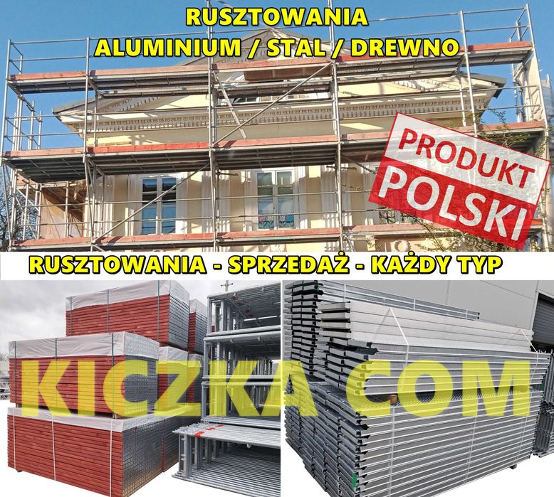 RUSZTOWANIE ALUMINIOWE 124m2 - Tanie Lekkie Nowe Rusztowania HURTOWNIA