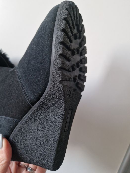 Zimowe buty damskie,  skórzane Zippyboot 39. Kozaki na koturnie