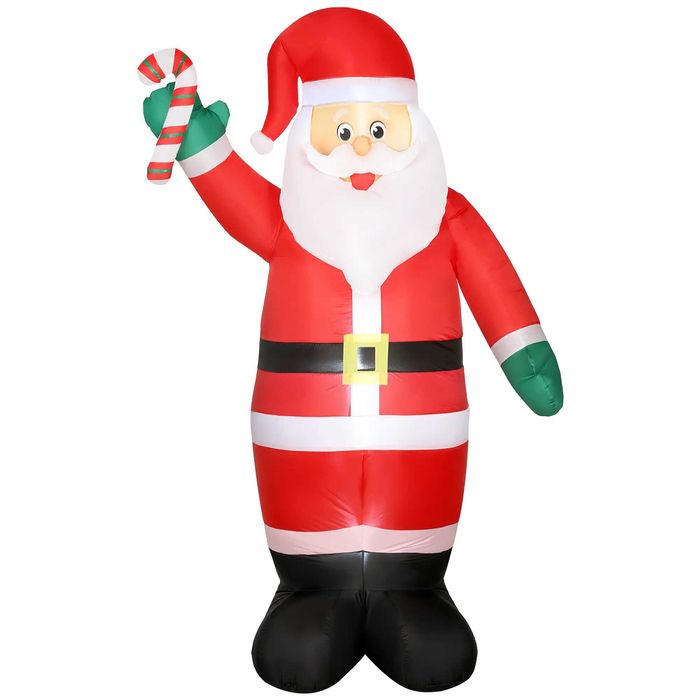 Pai Natal Insuflável 240 cm com Bastão Luzes LED