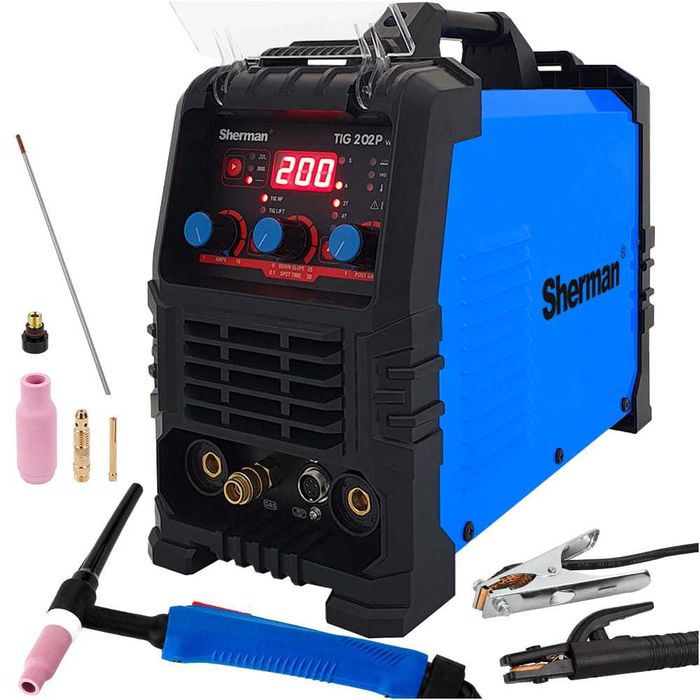 Sherman spawarka TIG 200A DC do stali, kwasówki Puls prosty inwerter