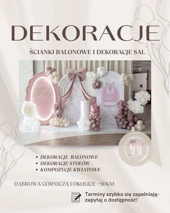 Dekoracje przyjęć okolicznościowych