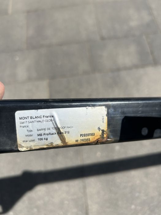 bagażnik dachowy Mont Blanc MB ProRack Bars 312