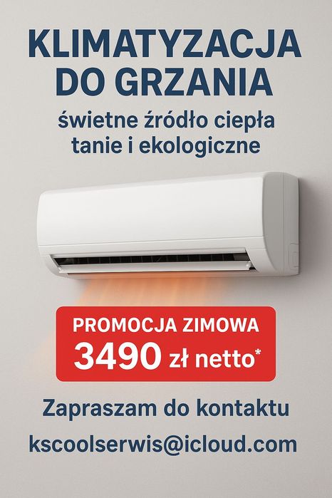 Klimatyzacja do Grzania i Chłodzenia z montażem