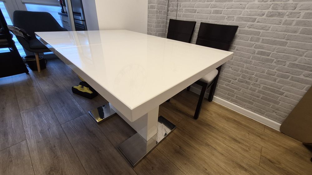 Biały stół na wysoki połysk Irys 2