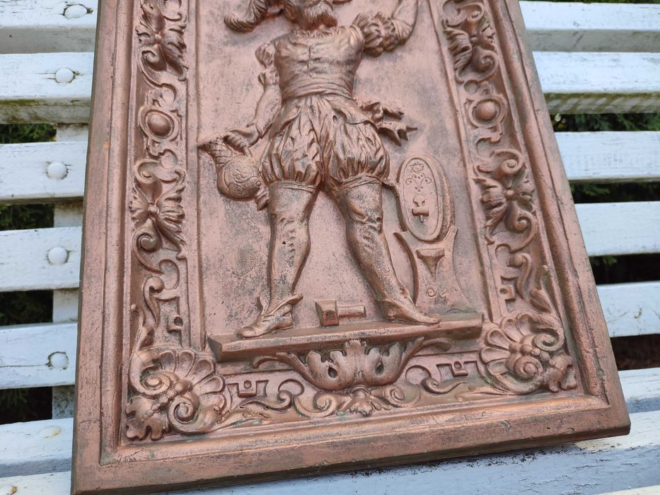 Stary kafel piecowy - rycerz - XIX wiek