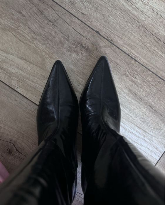 чоботи zara kitten heels