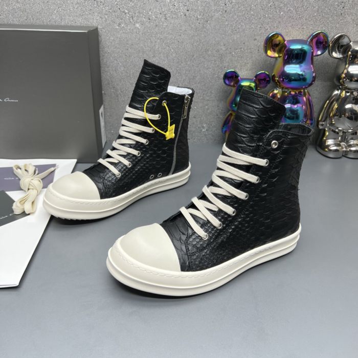 Нові Кеди Rick Owens Ramones High Python Black White/size 40-44/Преміум якість!